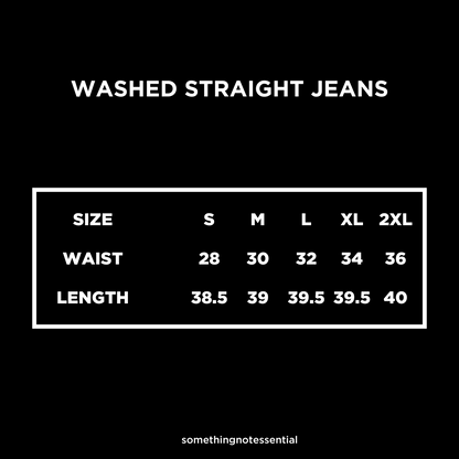 Washed Straight Jeans