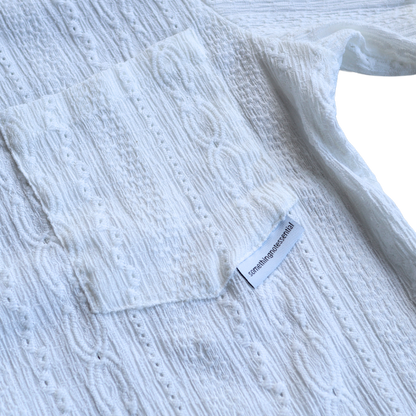 Cropped Crochet Shirt 'White'