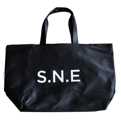 Oversized Leather Tote Bag 'Black'