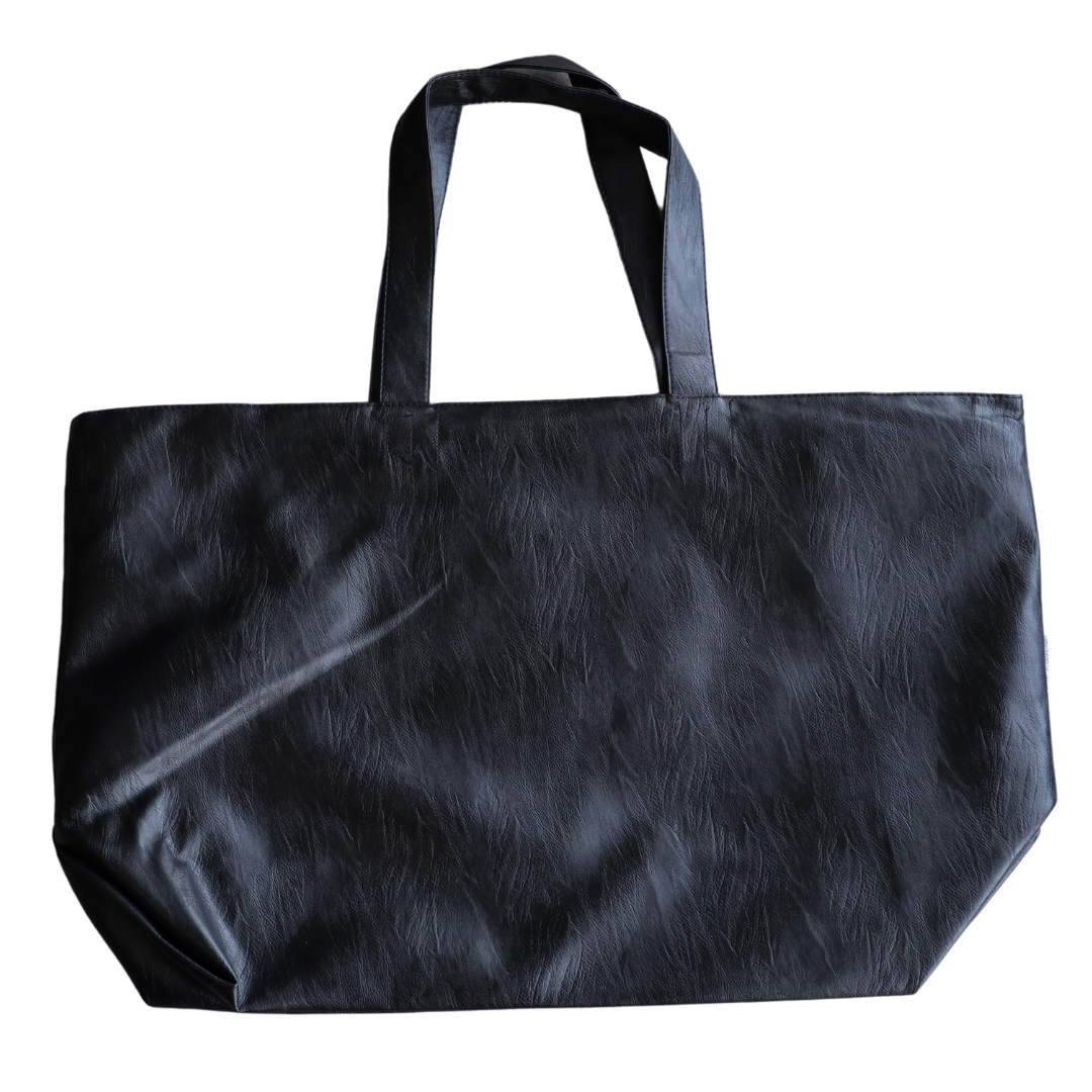 Oversized Leather Tote Bag 'Black'