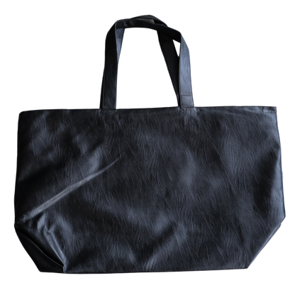 Oversized Leather Tote Bag 'Black'