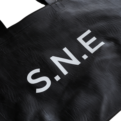 Oversized Leather Tote Bag 'Black'