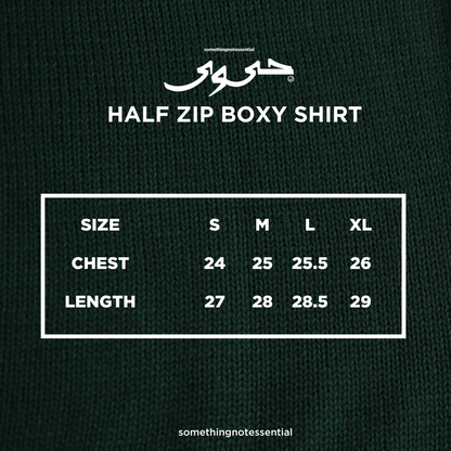 Half Zip Boxy Shirt