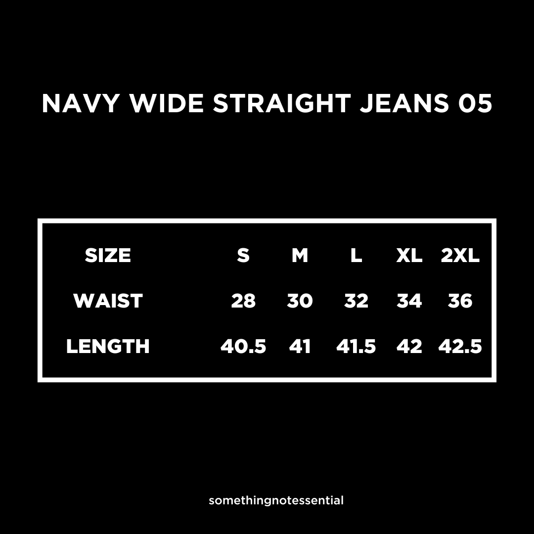 Navy Wide Straight Jeans 05